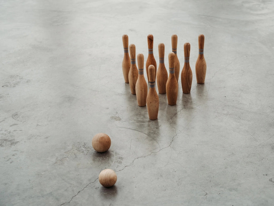 Bowling natürliches Holzspiel