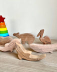 7-teiliges Holzspielzeug-Set, Meerestier-Figuren
