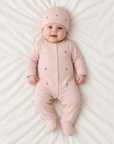 Baby Strampler mit Mütze aus Baumwolle - Floral Dreams