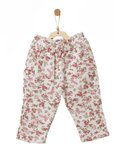 3-teiliges Baby-Set mit Steppweste, Shirt & Blumenhose