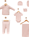 7-teiliges Baby Mädchen Set mit Decke