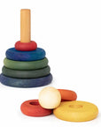 Stapelstein Rainbow aus Holz - Montessori Spielzeugzeug
