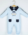 Baby Jungen Strampler mit Fast Car-Stickerei