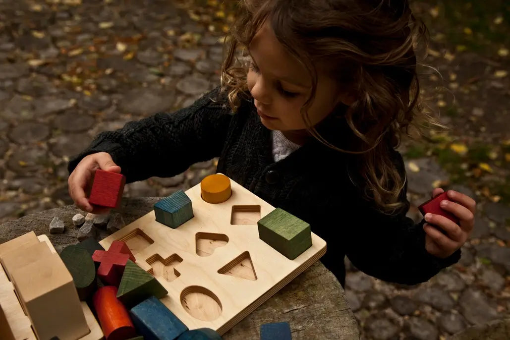 Montessori Holzpuzzle Spielbrett