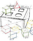 Steckpuzzle geometrische Formen - Regenbogen