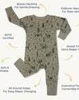 Tutina organica con bottoni - Forest Folk