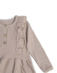 Abito in waffle naturale con fascia per capelli - Beige