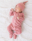 Cappello con nodo da bambino biologico - rosa