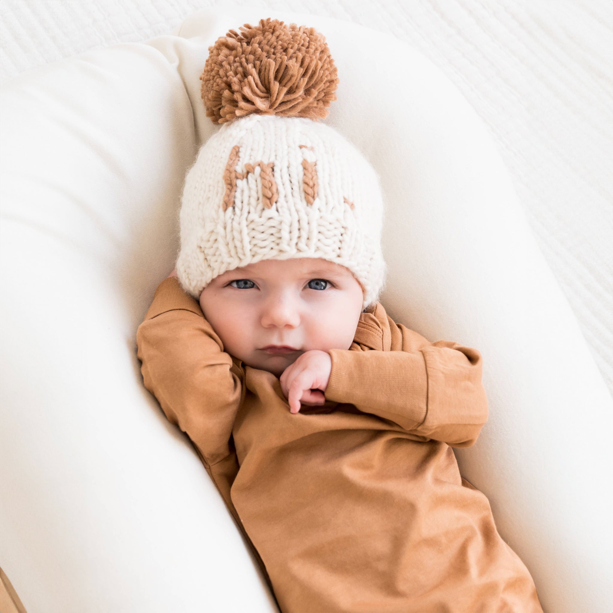 Bio Neugeborenen Knoten-Kleid - Ingwer