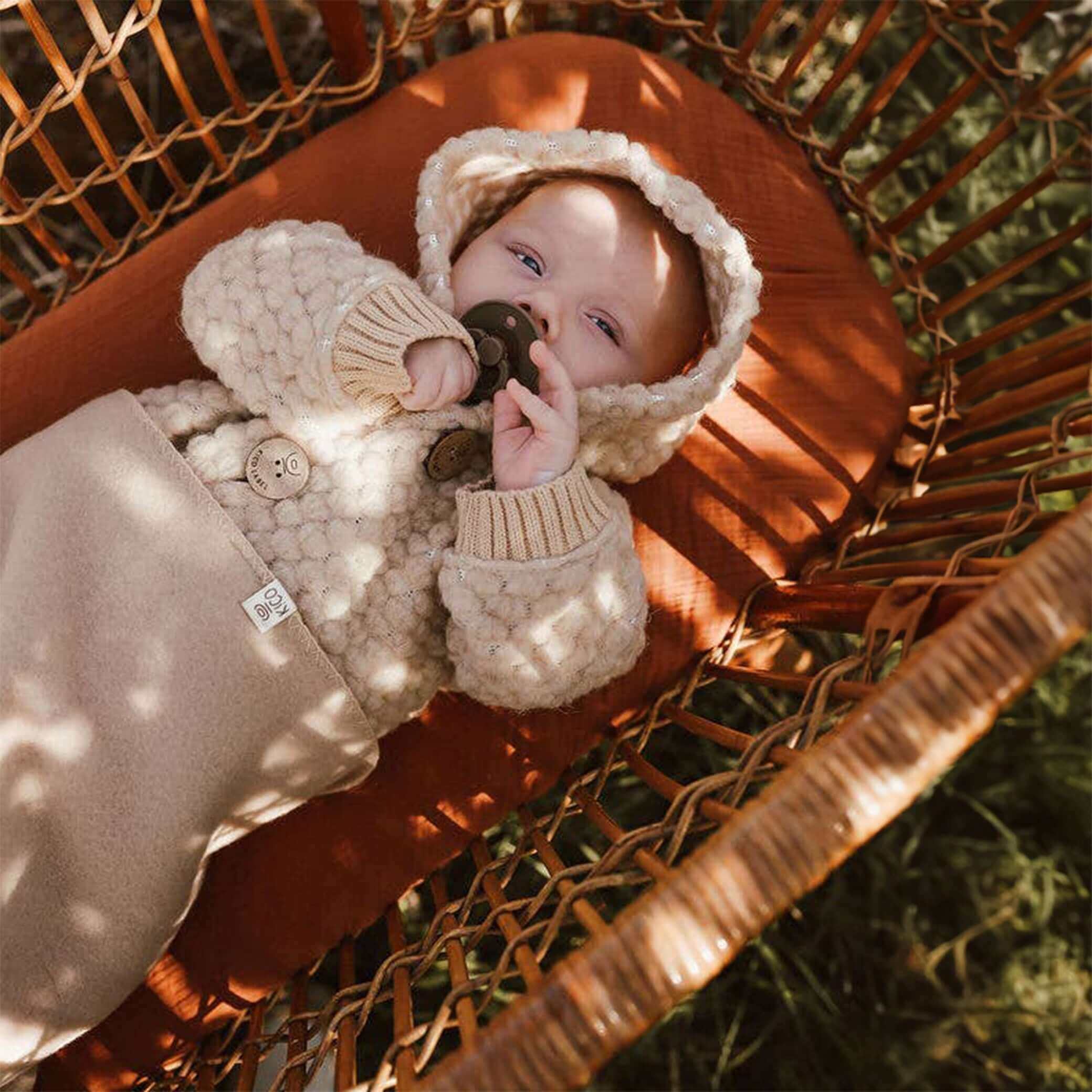 Morbida coperta KiCo Label realizzata al 100% in lana merino