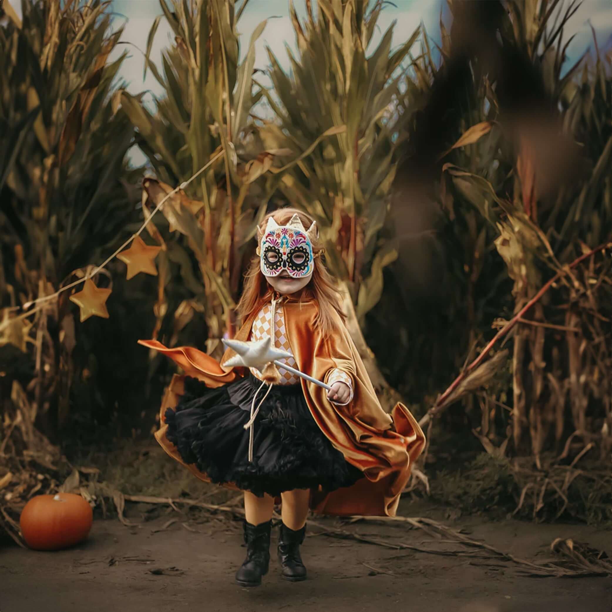 Schädelmaske Farbenfrohes Halloween