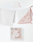 3-teiliges Baby-Badeset mit Kapuzenbadetuch – Floral Dreams