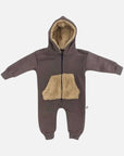 Tuta in cotone naturale - marrone