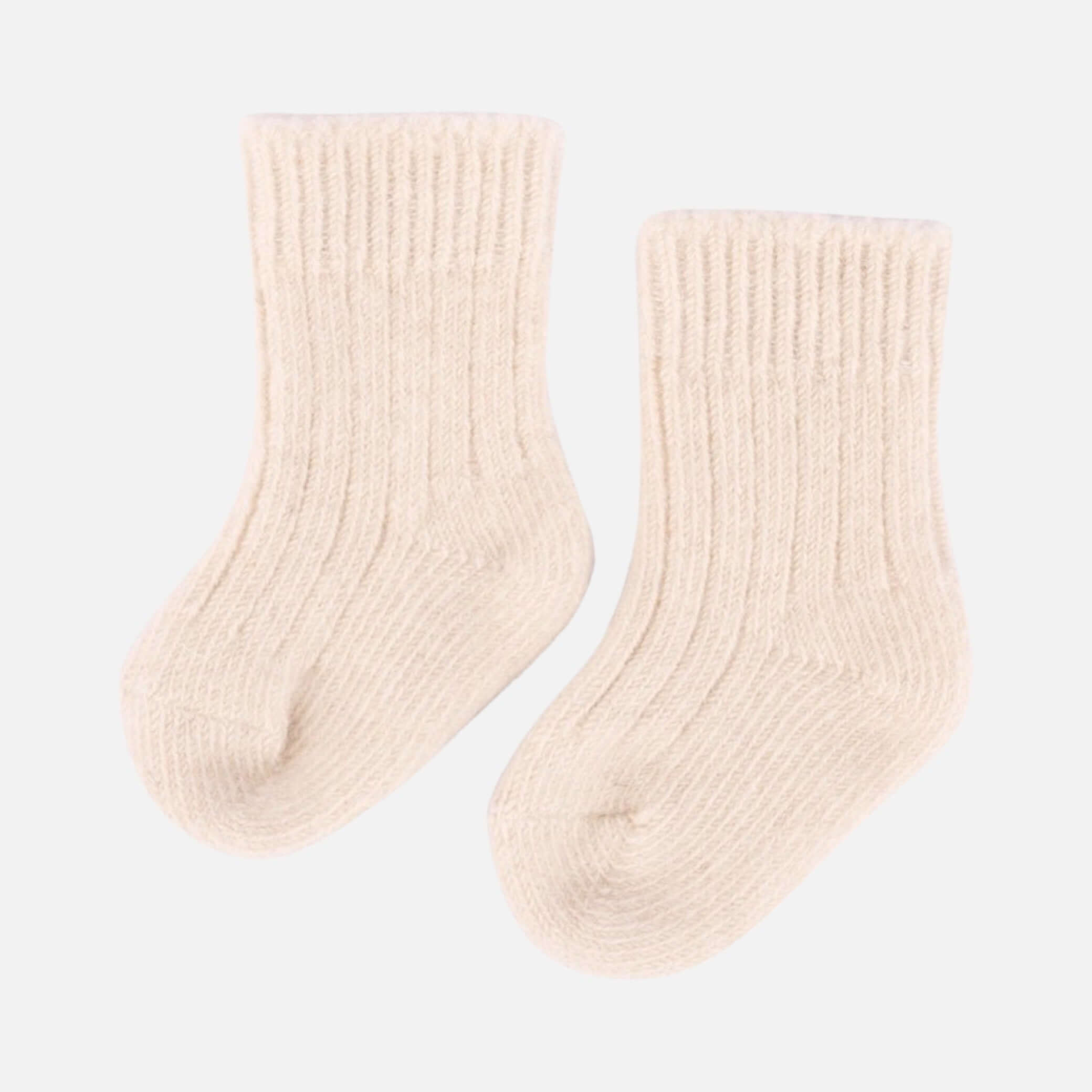 Little Steppe Wollsocken - Weiss