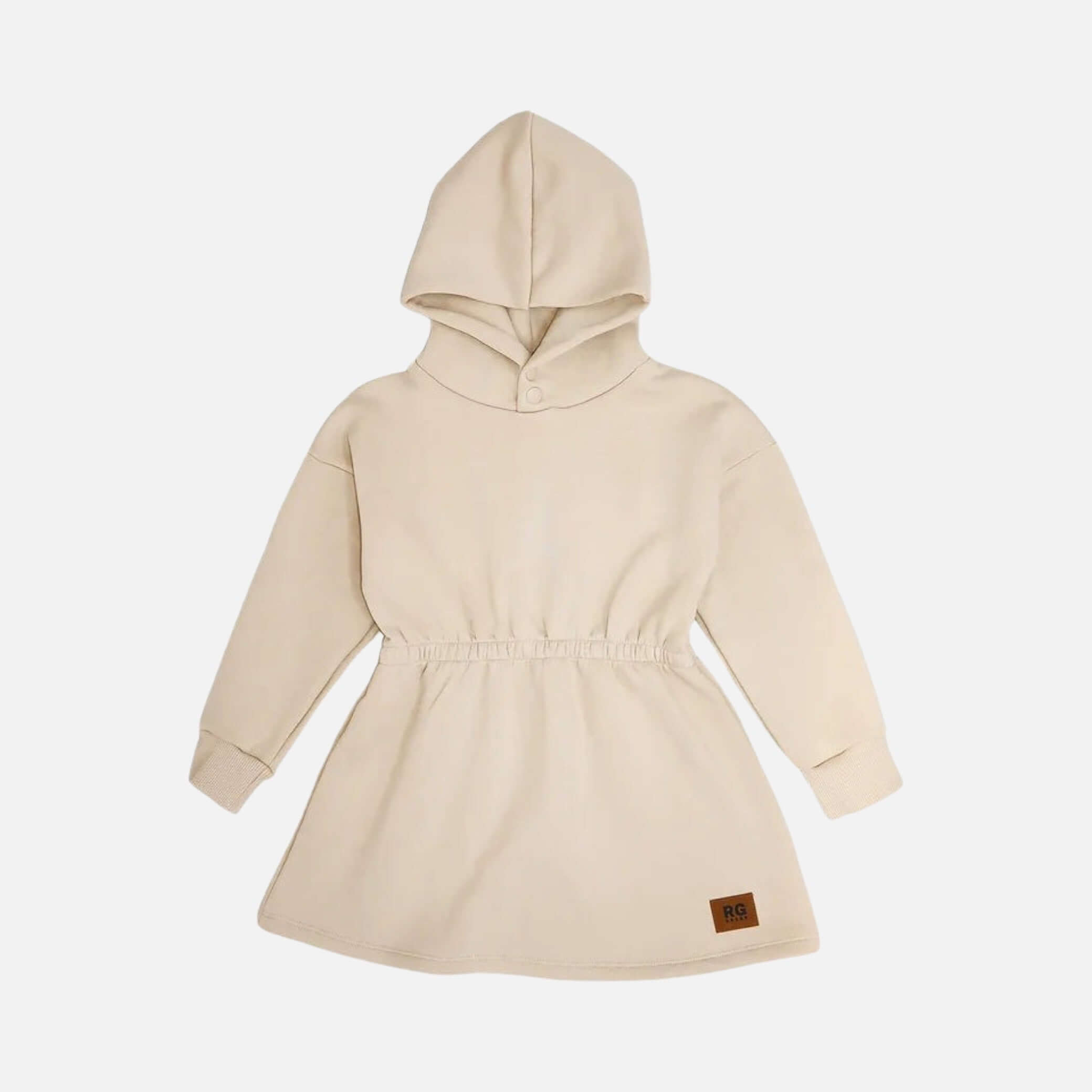 Kleid mit Kapuze - Beige