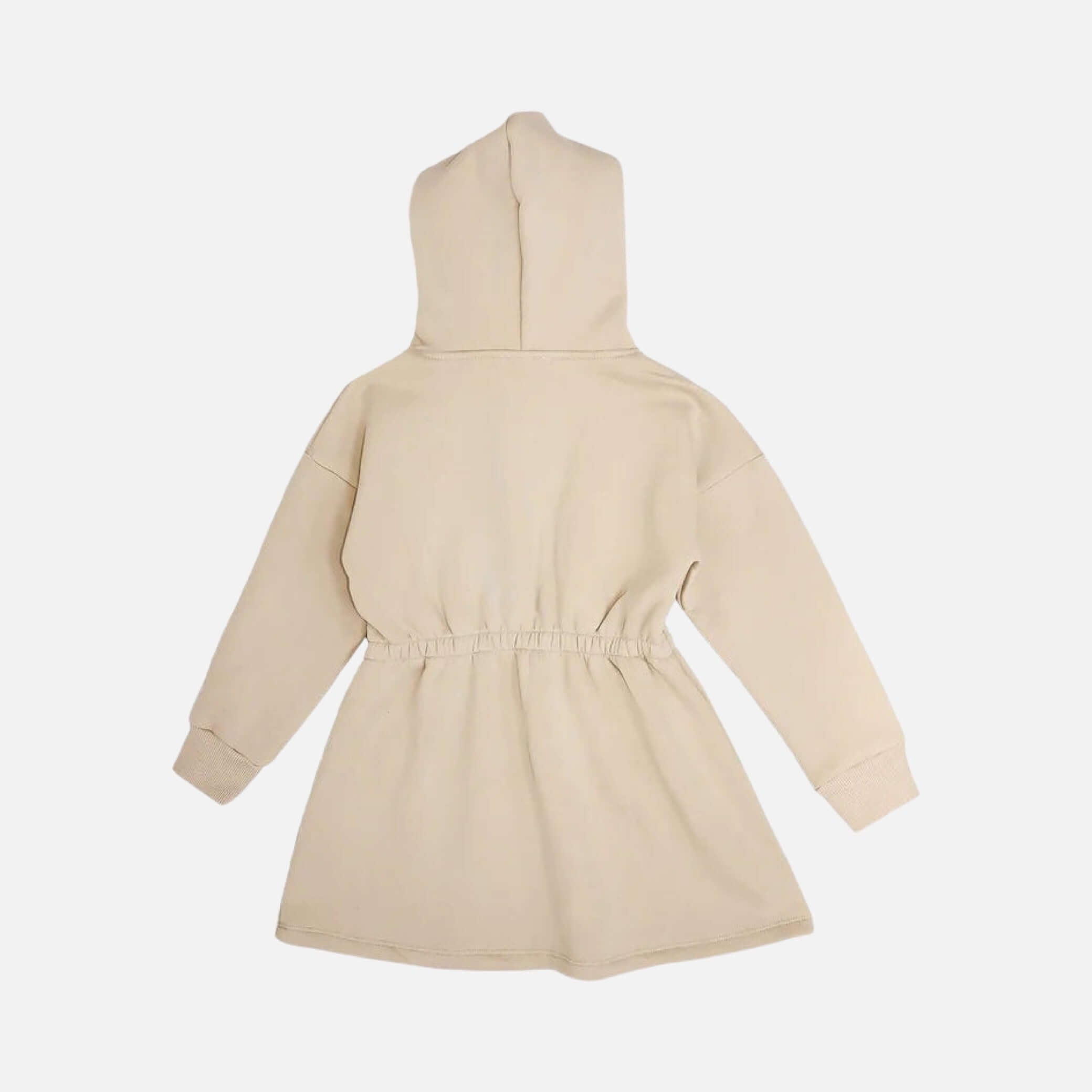 Kleid mit Kapuze - Beige