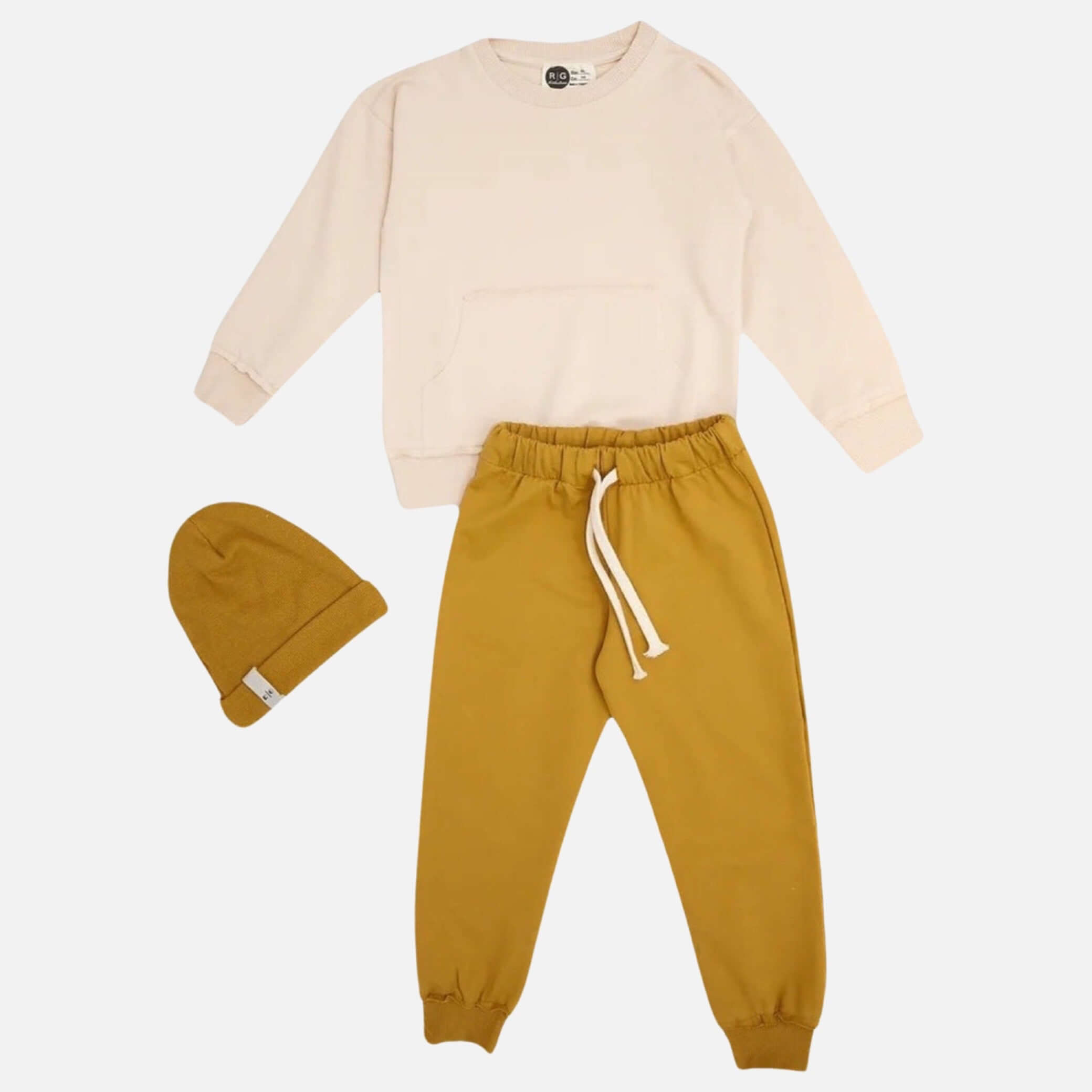 Set tuta in felpa di canguro con cappello