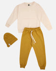 Set tuta in felpa di canguro con cappello