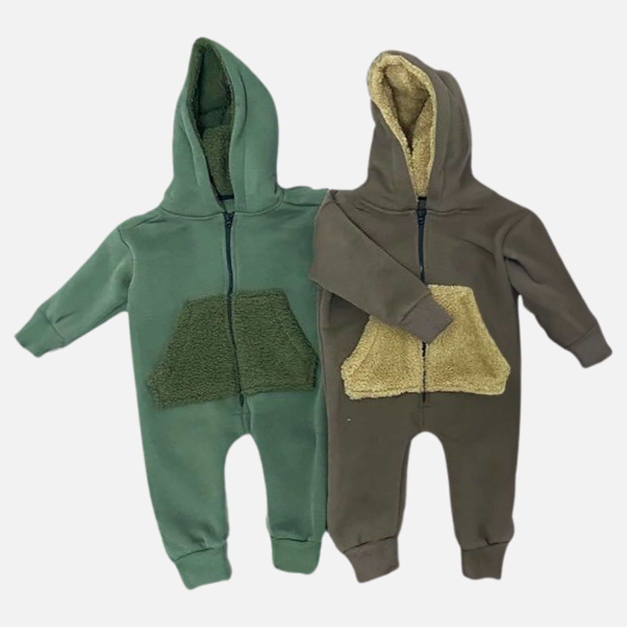 Tuta intera in cotone naturale - verde