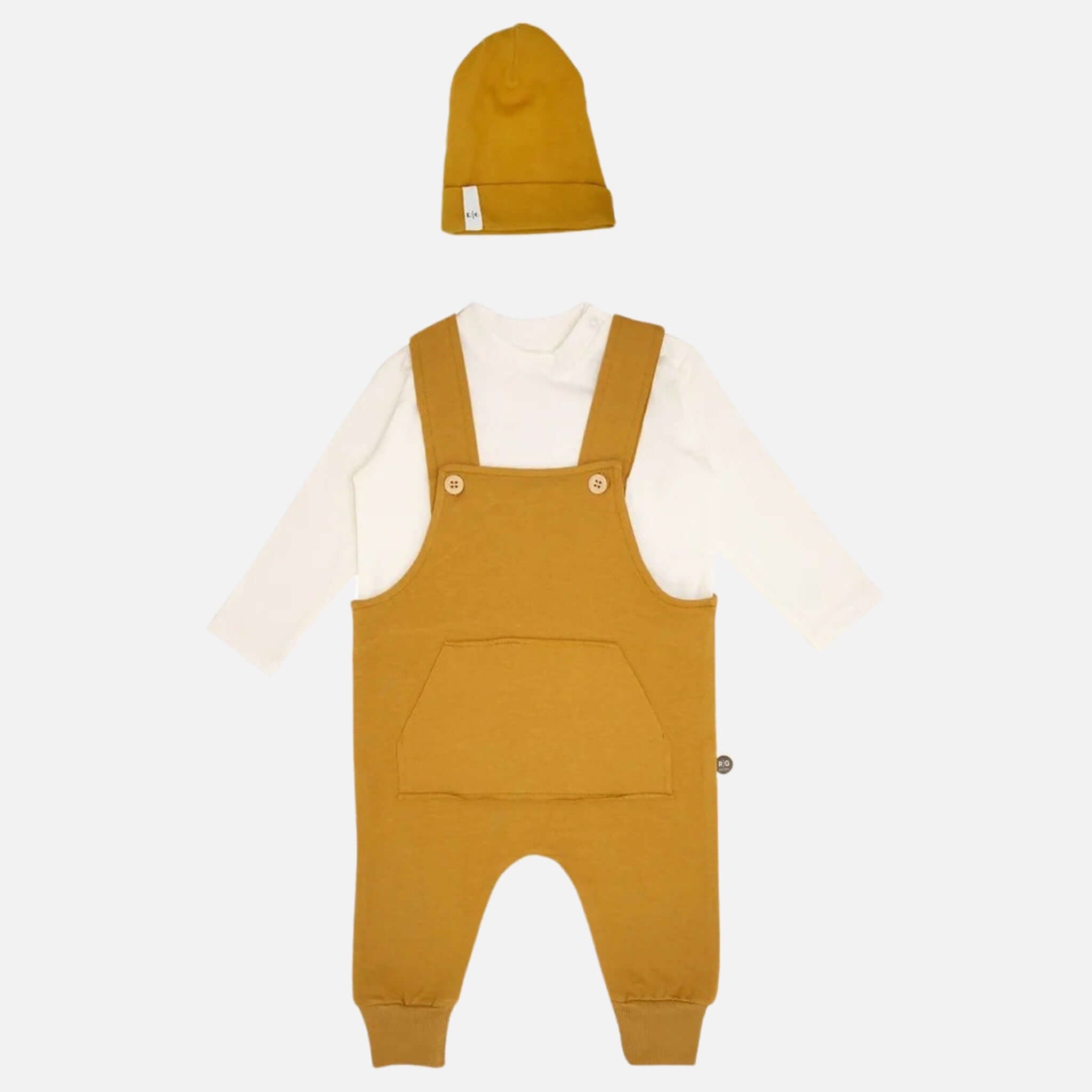 3-teiliges Set, Overall + Pullover + Mütze