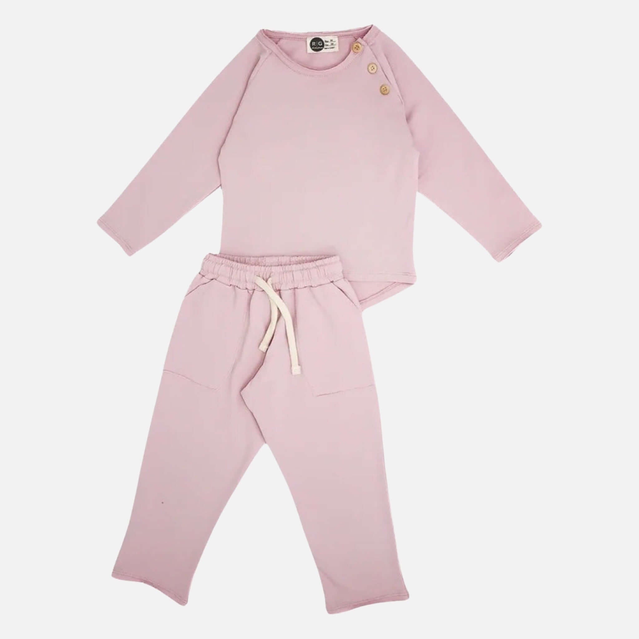 2-teiliges Set Ober und Unterteil in Rosa Farbe