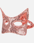 Rosa Katzenmaske mit Pailletten