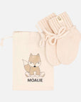 Baby-Hausschuhe aus Merinowolle in Creme