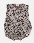 Pagliaccetto a bolle jacquard con animali leopardati