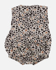Pagliaccetto a bolle jacquard con animali leopardati