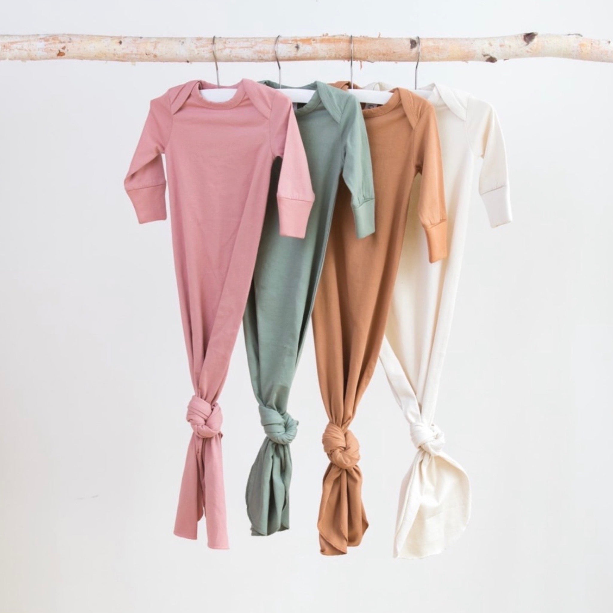 Bio Neugeborenen geknotetes Nachthemd - Rosa