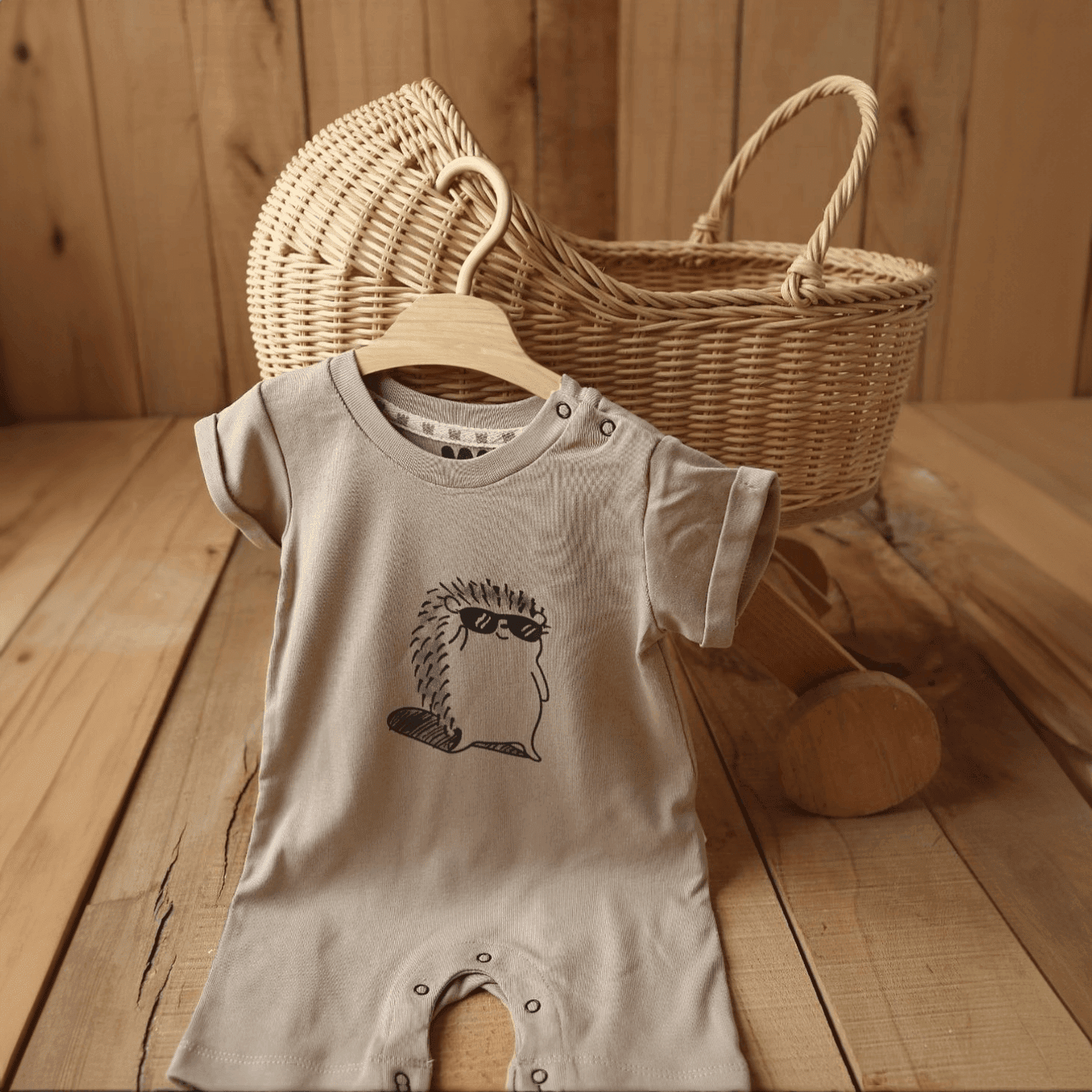 Strampler aus Baumwolle - Braun - Cheeky Nomads