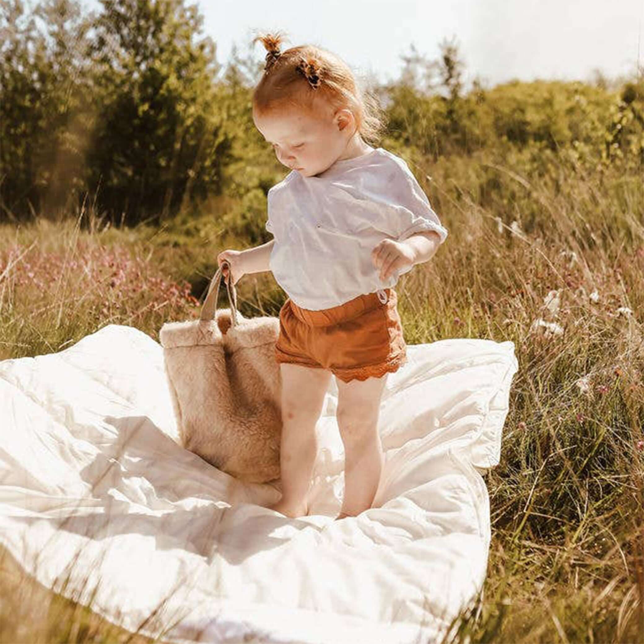 Borsa da trasporto KiCo Label per bambini realizzata al 100% in lana
