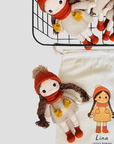 Lina handgemachte Amigurumi Freundin Bio-Häkelpuppe
