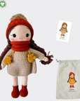 Lina handgemachte Amigurumi Freundin Bio-Häkelpuppe