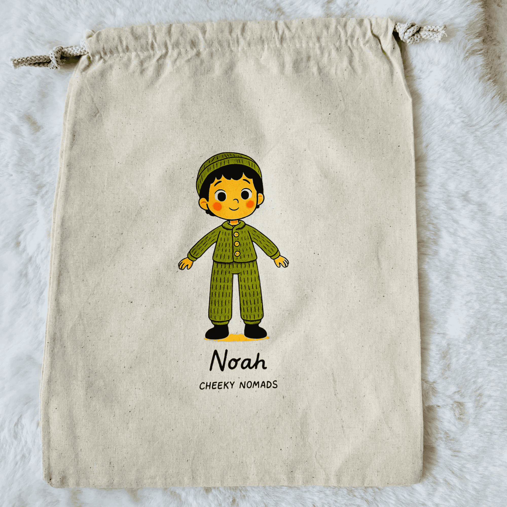 handgemachter Amigurumi Freund Noah - Bio-Häkelpuppe