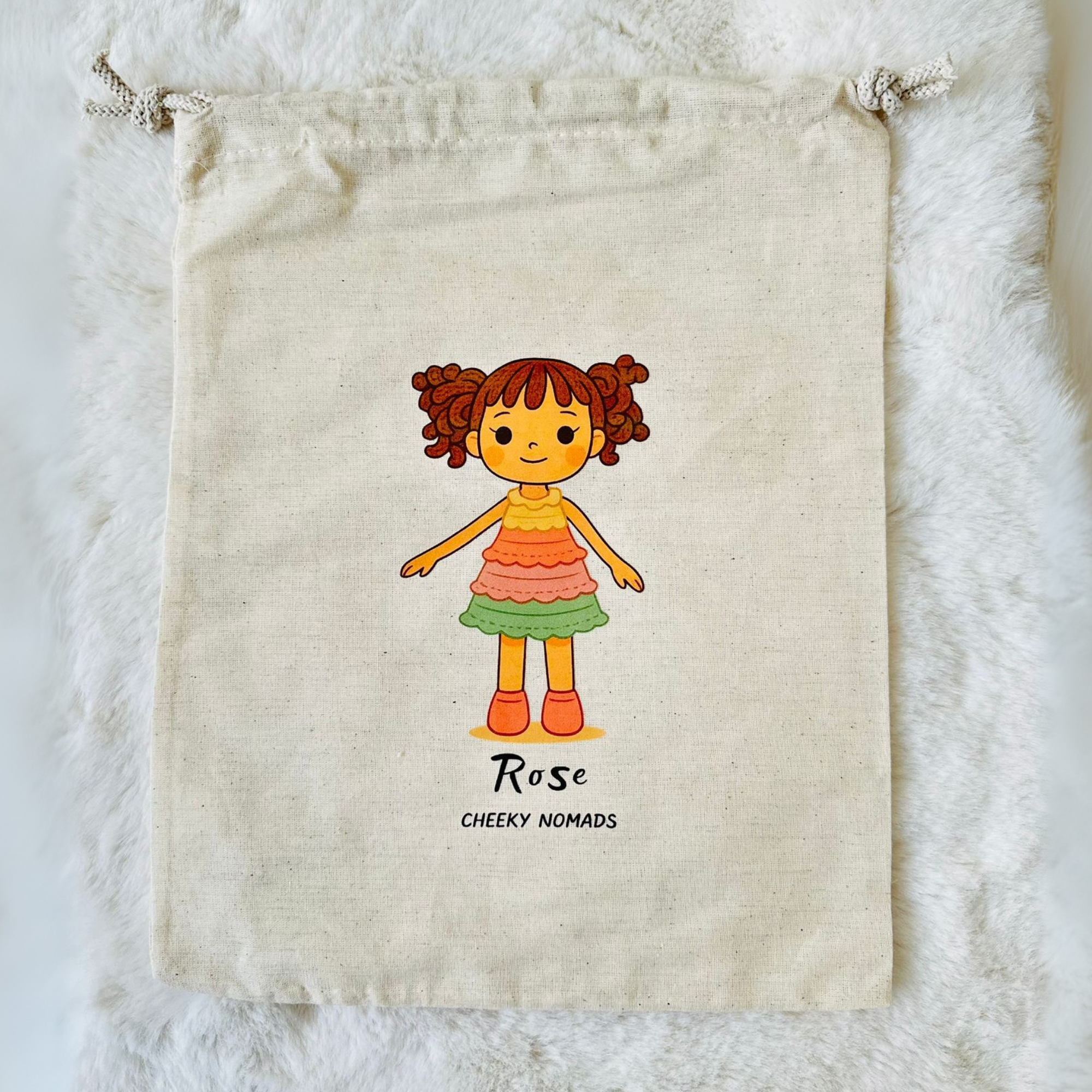 Rosé handgemachte Amigurumi Puppe - Bio-Häkelpuppe