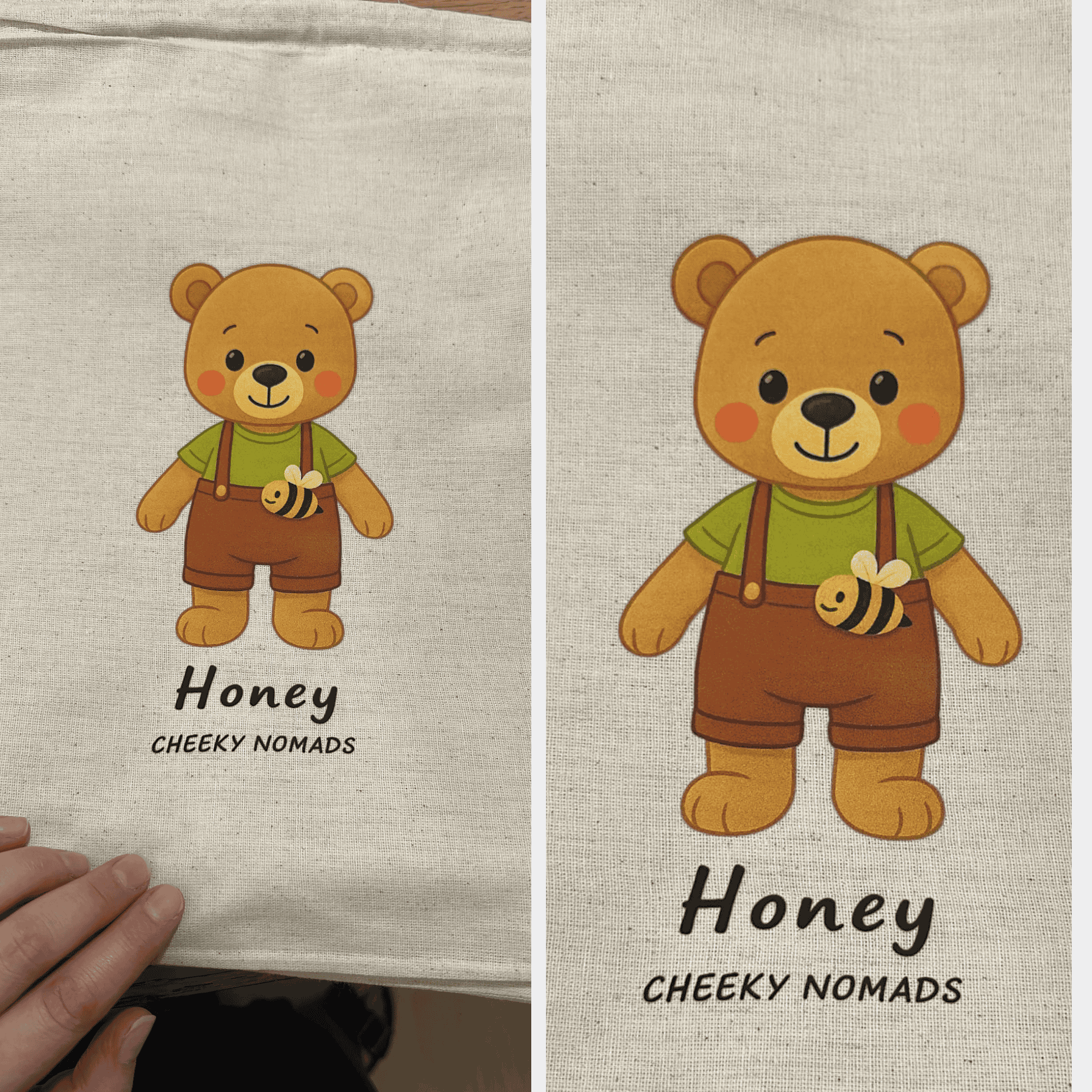 handgemachter Amigurumi Bär Honey - Bio-Häkelpuppe