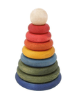 Stapelstein Rainbow aus Holz - Montessori Spielzeugzeug