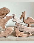 7-teiliges Holzspielzeug-Set, Meerestier-Figuren