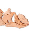7-teiliges Holzspielzeug-Set, Meerestier-Figuren