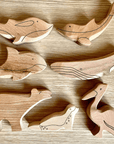 7-teiliges Holzspielzeug-Set, Meerestier-Figuren