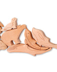7-teiliges Holzspielzeug-Set, Meerestier-Figuren
