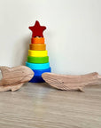 7-teiliges Holzspielzeug-Set, Meerestier-Figuren