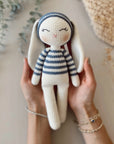 Set di 2 pezzi di amigurumi per bambini fatti a mano, coniglio a strisce