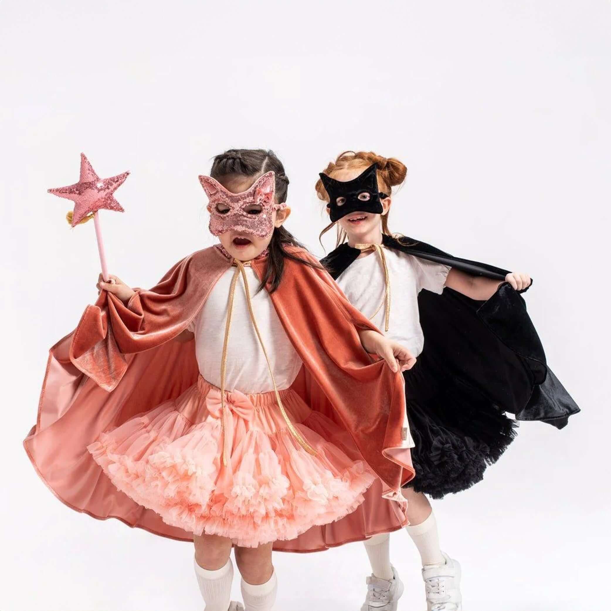 Rosa Katzenmaske mit Pailletten