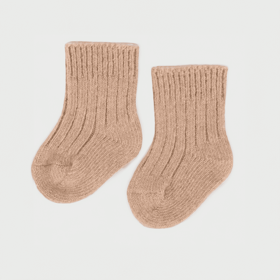 Baby Kamelwolle Socken Beige