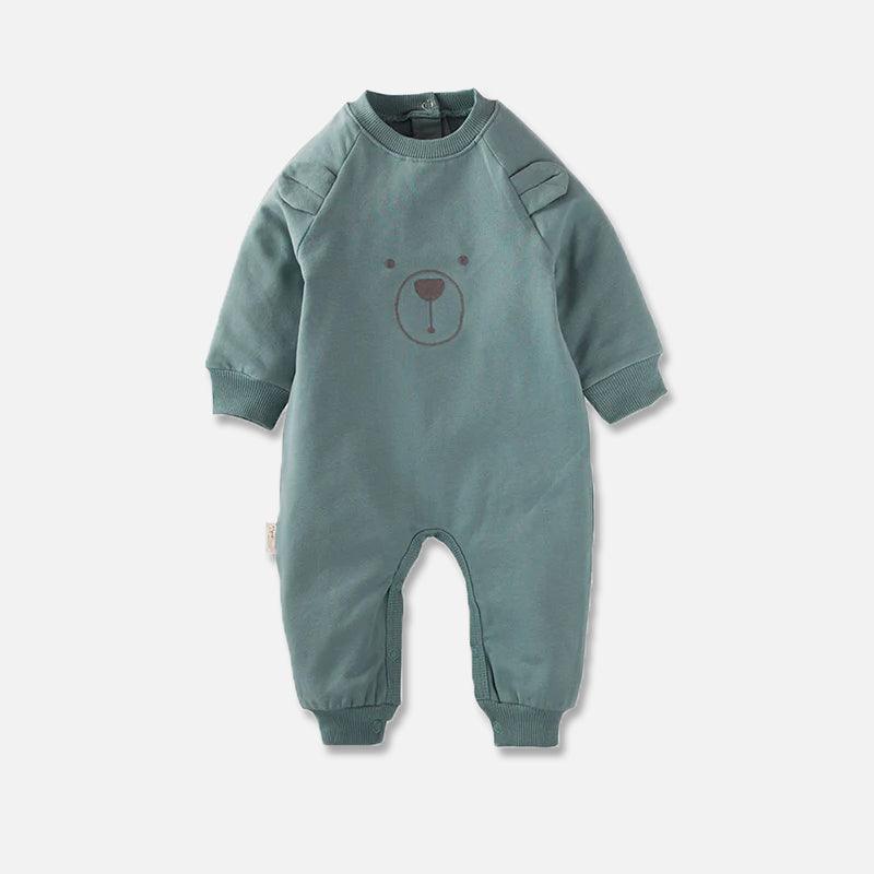 Baby Bear Strampler in Grün - Cheeky Nomads