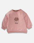 Fruit Embroidered Sweatshirt- Powder - Cheeky Nomads