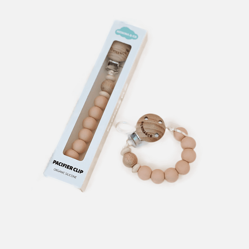 Bio Beiss -Schnullerkette - Spring Peach Edition - Cheeky Nomads