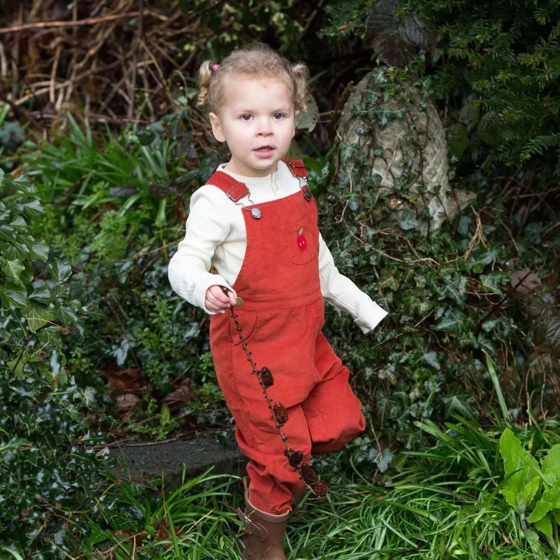 Embroidered Classic Apple Corduroy Jumpsuit - Cheeky Nomads